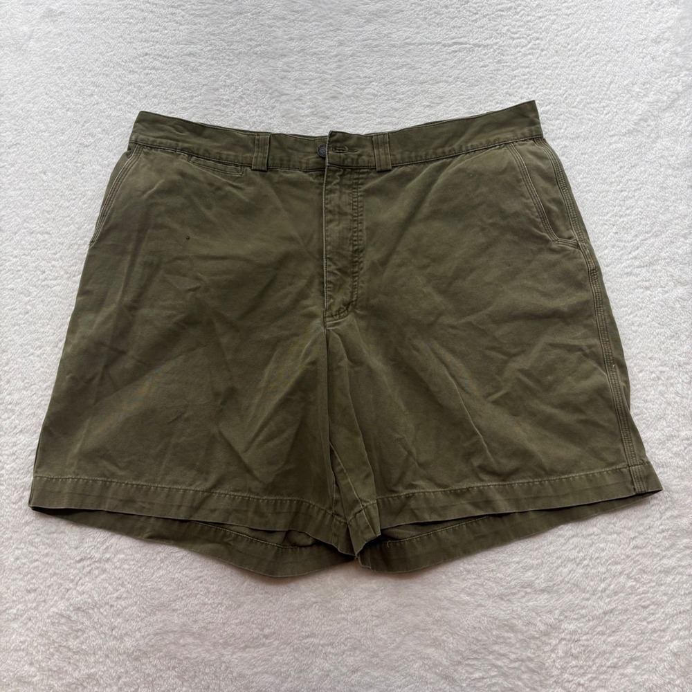 Patagonia Mens Stand Up Shorts Size 40 Olive Green Cotton Canvas Hiking